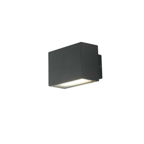 Applique d'extérieur LED agera en aluminium noir 2x3w 4000k 9 cm