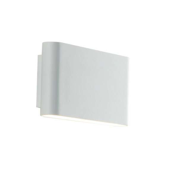 Applique d'extérieur LED gamma en aluminium blanc à lumière chaude ou naturelle