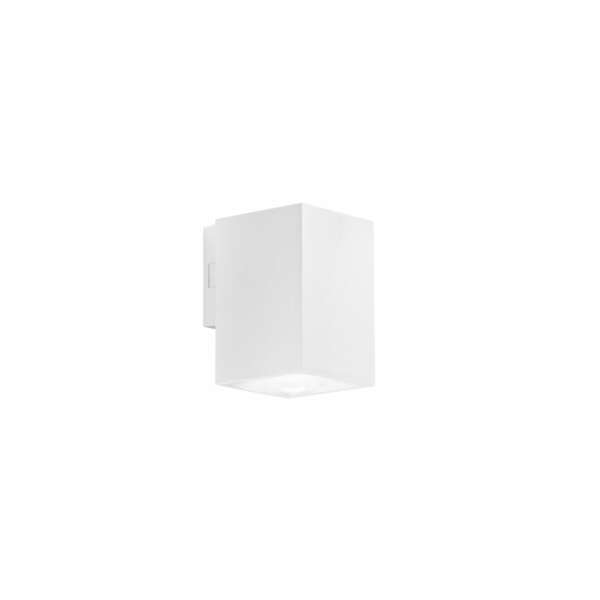 Applique murale d'extérieur LED polo carrée blanche 2x8w à lumière chaude et naturelle