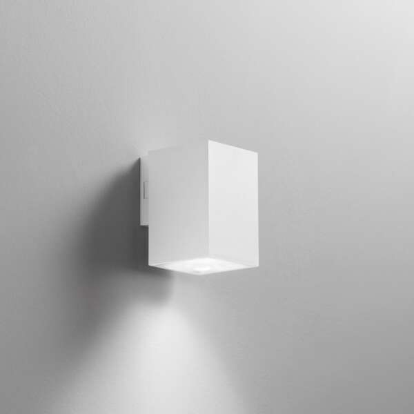 Applique murale d'extérieur LED polo carrée blanche 2x8w à lumière chaude et naturelle – Image 2