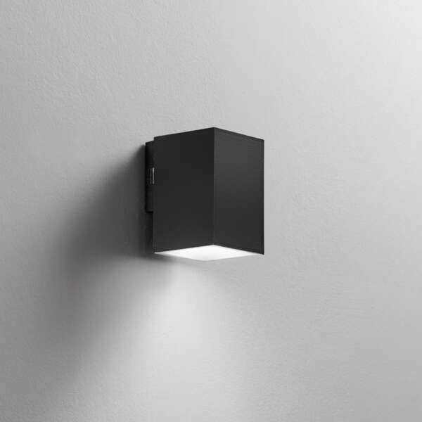 Applique murale d'extérieur LED polo carrée noire 2x8w à lumière chaude et naturelle – Image 2