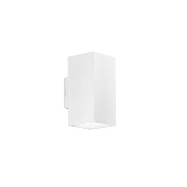 Applique d'extérieur LED polo carrée blanche 8W à lumière chaude et naturelle