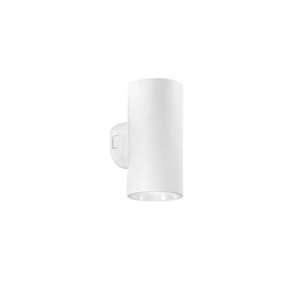 Applique d'extérieur LED polo ronde blanche 2x8w à lumière chaude et naturelle