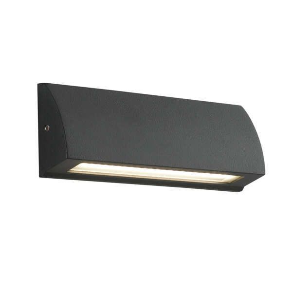 Applique murale d'extérieur LED shelby anthracite 6w, lumière naturelle, 17 cm