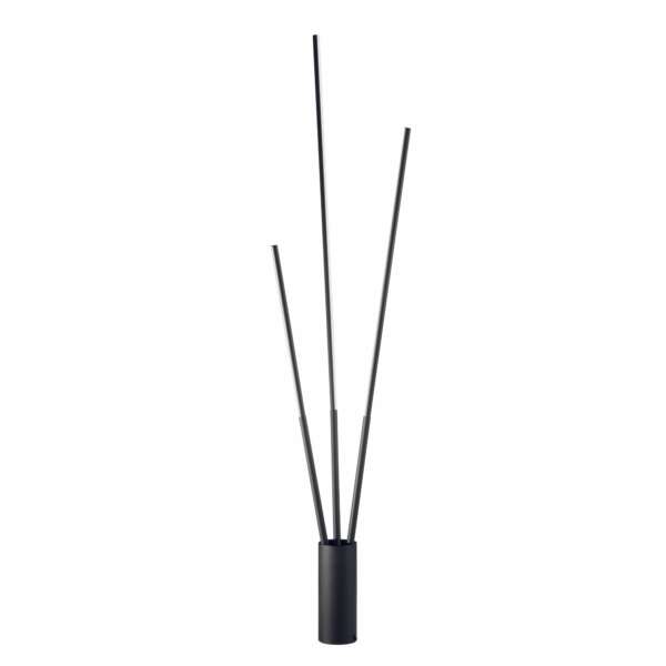 Lampadaire LED wands en métal noir avec fonction CCT 30w 164 cm