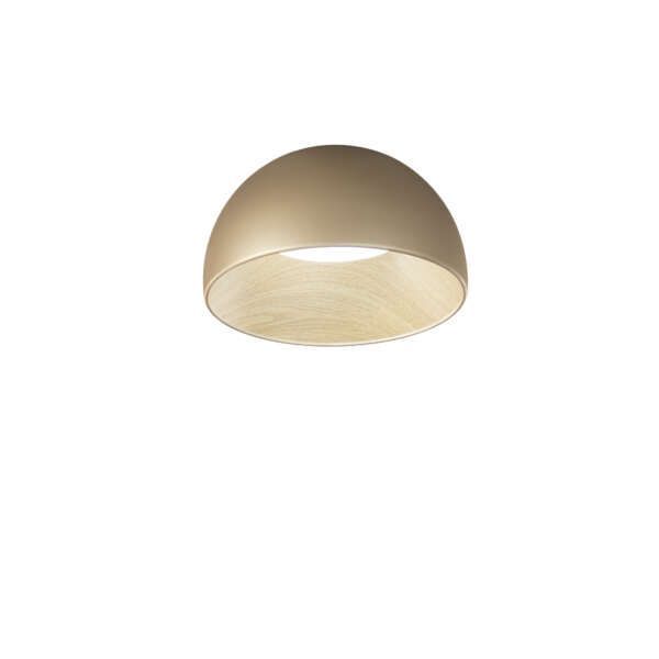 Plafonnier LED coco gold en métal 30w CCT 35cm