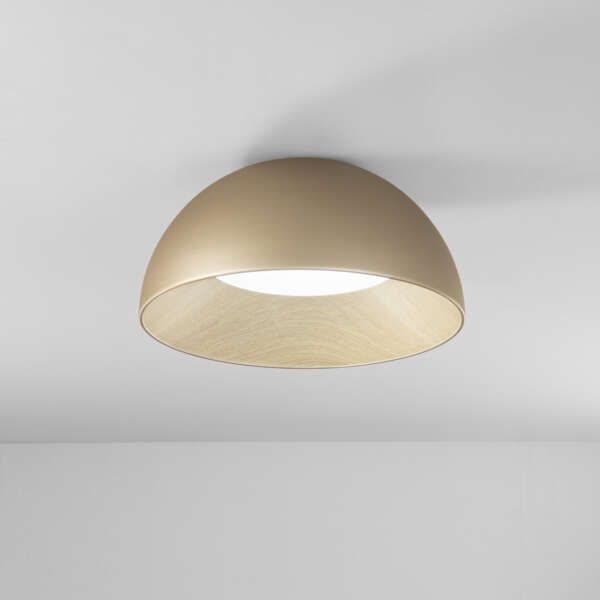 Plafonnier LED coco gold en métal 40w CCT 50cm – Image 2