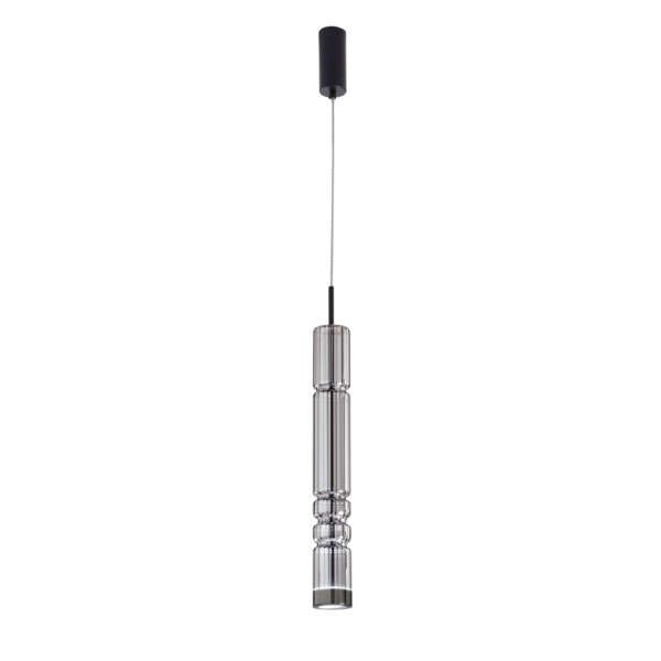 Crookes suspension tubulaire en verre fumé LED 12w 3000k 150cm