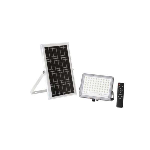 Phare LED glaser 100w avec panneau solaire 1200 lm 3000k