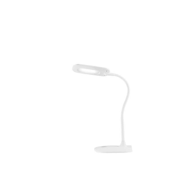 Lampe de lecture LED darwin en métal blanc avec touche et variateur