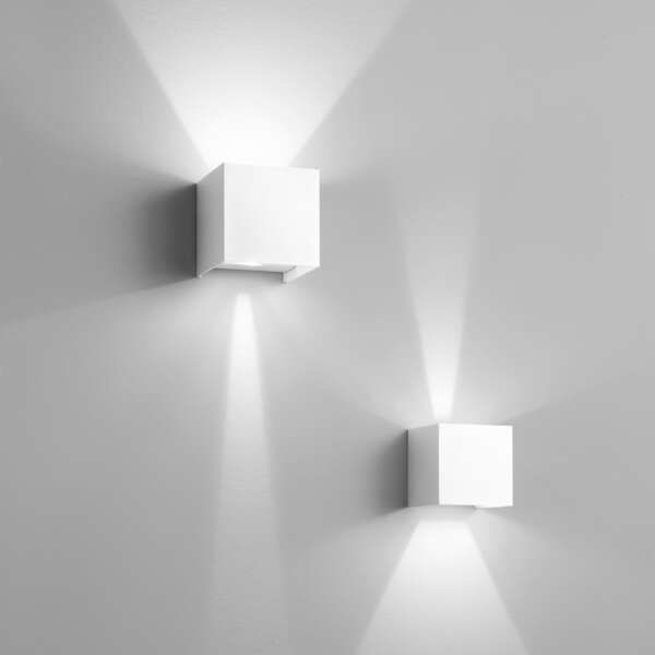 Applique d'extérieur LED alfa en aluminium blanc 2x5w avec interrupteur CCT ip54 10 cm – Image 3