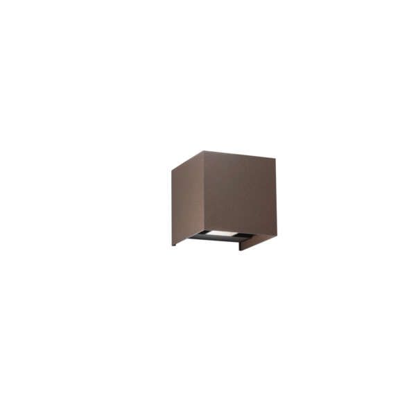 Applique d'extérieur LED alfa bronze en aluminium avec cloisons orientables 2x10w 1800lm CCT ip54 12cm