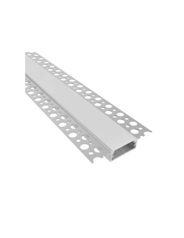 Profile aluminium encastré diffusant opale DEOLINE XL type P