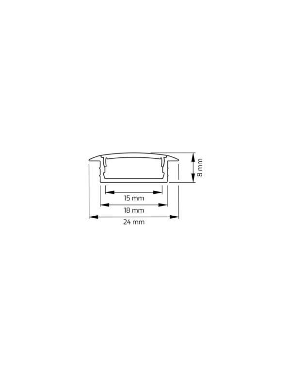 INLINE Z profile blanc encastré diffusant opale 2m – Image 7