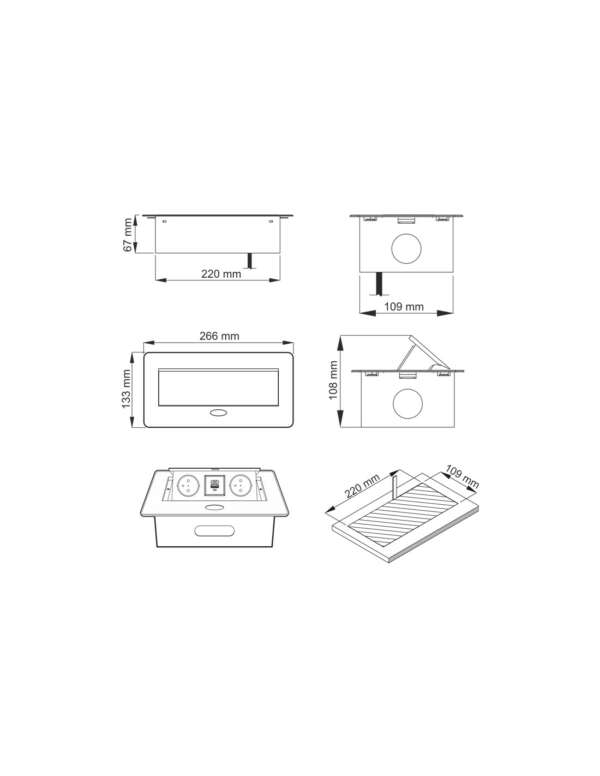 Bloc prises KOMBI BOX blanc – Image 4