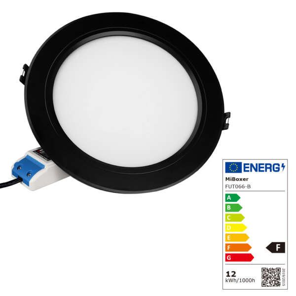 Downlight Noir LED connecté RGB+CCT 12W (2.4GHz)