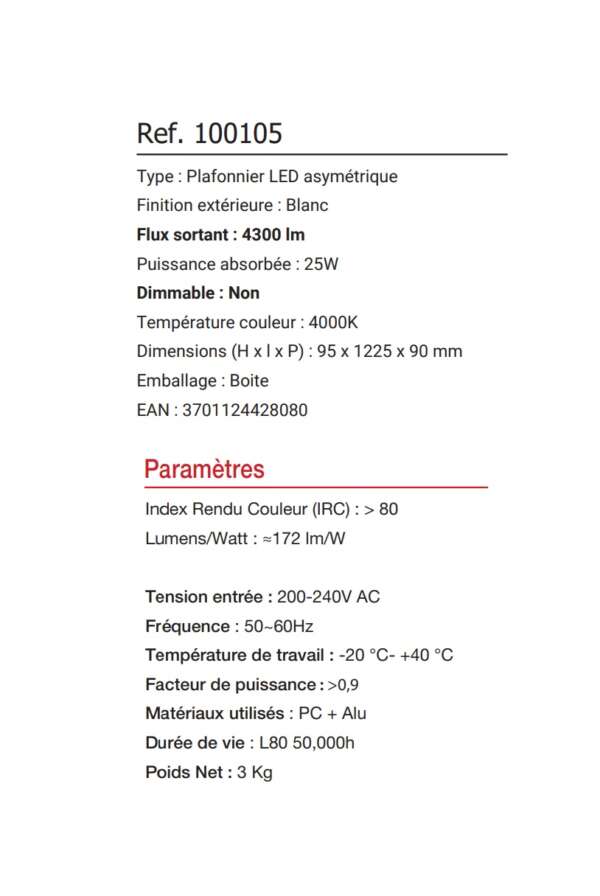 Eclairage asymétrique pour tableau de classe – Image 5